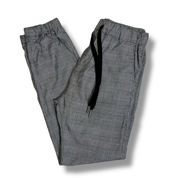 Drake Cotton On plaid houndstooth cuffed pant joggers NEW - Picture 2 of 9